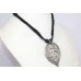 Antique Necklace Silver Traditional Tribal Hand Engraved Figurine Thread D94